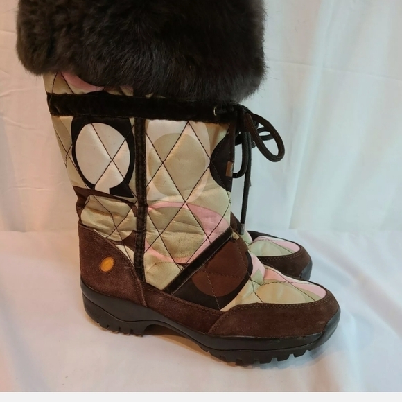 COACH SASHA WINTER BOOTS WITH FUR SIZE 8 - Picture 2 of 8